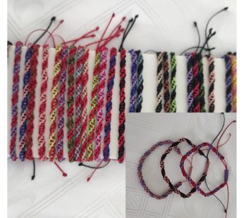 Bracelet Made with DNA weaving with wax thread