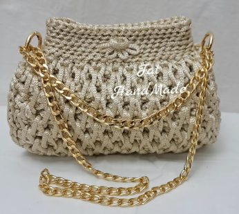 Cylinder-shaped bag made of acrylic thread 5mm – Përmasa 25 cm