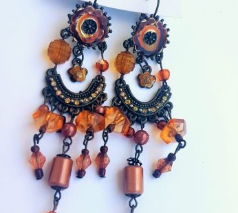 “Bohemian” earrings. Made with Achati stones.