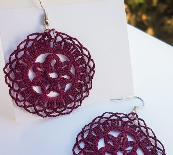 “Star” earrings, crocheted